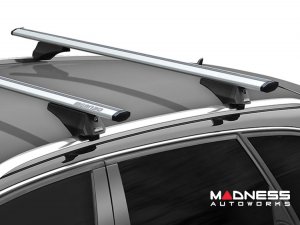 FIAT 500X Roof Rack Cross Bars - for models w/ factory roof rails - Silver (2016-2023)